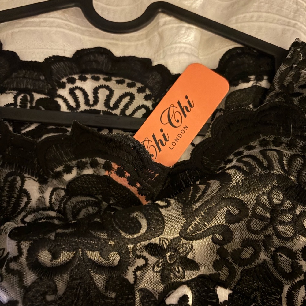 Chi Chi London Black Lace Chemise